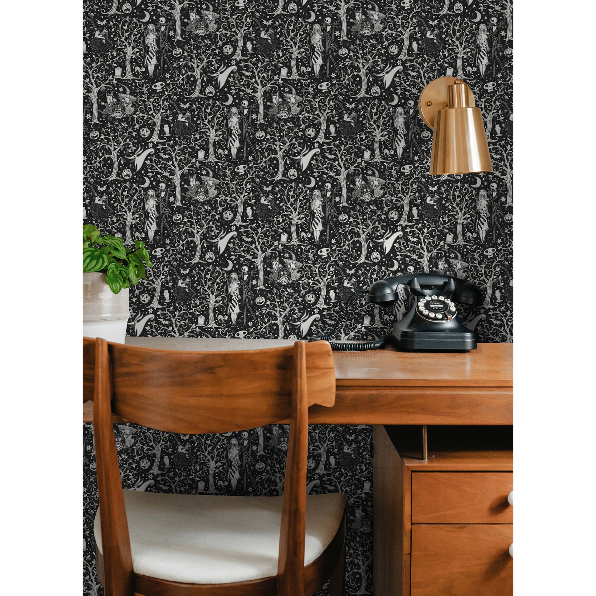 RoomMates Disney Tim Burton's The Nightmare Before Christmas Forest Peel & Stick Wallpaper